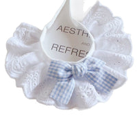 Pet Cat Dog Cotton Lace Bow Scarf Collar Bib for Small Pets