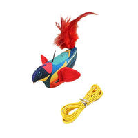 Interactive Hanging Cat Toy with Suction Cup, Sounding Bird/Mouse Design, Catnip Infused, Durable Chew Toy for Indoor Cats