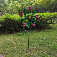 Iron Art Windmill Outdoor Garden Villa Metal Ground Plug Ornament