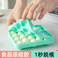 33-Grid Round Ice Ball Mold Food-Grade Silicone Soft Jelly Milk Pudding Sphere Ice Cube Tray for Home Use