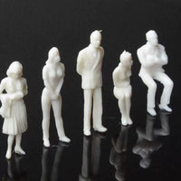 Miniature Unpainted Human Figures for Architectural Models and Dioramas