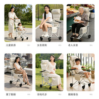 Portable Folding Outdoor Cart with Wheels for Seniors and Pregnant Women