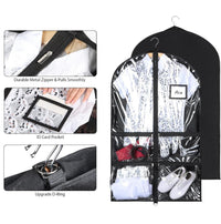 Kids Garment Bag with Zipper, Multi-Pocket Dance Costume Dust Cover, Thick Non-Woven Fabric