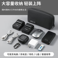 Portable Multi-layer Electronic Organizer Bag for Cables, Earphones, and Power Banks