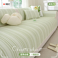 Summer Ice Silk Sofa Mat Non-slip Cool Couch Cover for Living Room