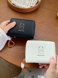 Korean Style Cute Fresh Foldable Short Wallet for Women, Large Capacity Multi-Card Holder Coin Purse