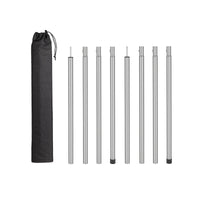 ISE MOUNT 25mm Outdoor Awning Tent Poles for Camping, Iron Rods, 2.1m/2.4m Length
