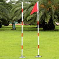 Portable Soccer Training Pole Set with Rubber Bases and Flag for Agility Drills