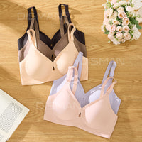 Plus Size Jelly Support Seamless Invisible Bra for Women, Lift Up Small Chest, Gathered, Comfortable and Breathable Summer Bra