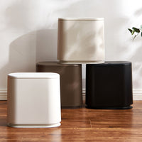 Slim 15L Double-Layer Waste Bin for Bathroom, Living Room, and Hotel