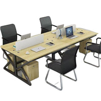 Luxury Office Workstation with Partition for 2/4/6 People - Desk and Chair Set