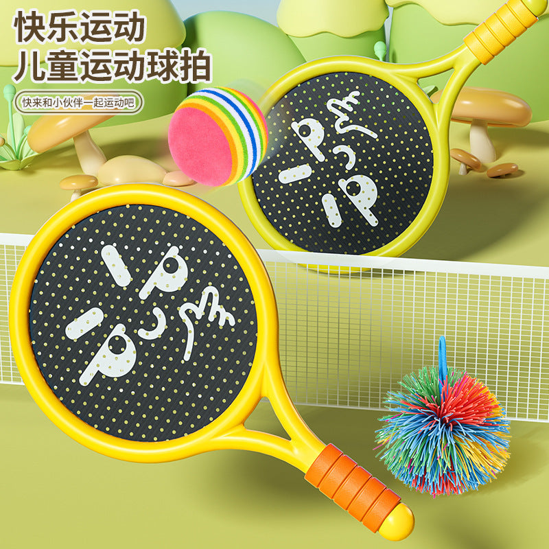 Kids' High-Elastic Tennis Racket Set with Soft Balls for Indoor/Outdoor Play