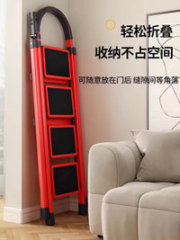 Folding 6-Step Ladder with Rounded Handrail for Home Use