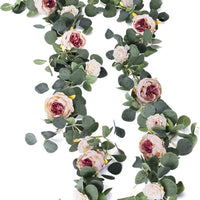 Artificial Eucalyptus Peony Rose Garland for Wedding Arch & Wall Decor