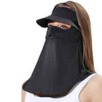 2024 UV Protection Sun Hat with Integrated Face Mask and Neck Flap for Full Coverage