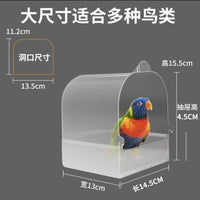 Large Parrot Bathtub Bird Cage Accessories Multi-functional Bathing House Sleeping Nest Feeding Box for Budgies Cockatiels