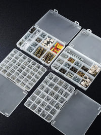 Japanese Imported Multi-Compartment Storage Box for Small Parts, Hardware, Screws, Fishing Tackle, and Electronic Components