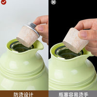 Wooden Thermos Bottle Stopper for Hot Water Bottles and Teapots, Various Sizes