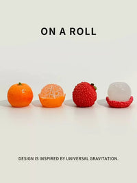 Resin Lychee and Orange Car Dashboard Ornaments for New Year Decor