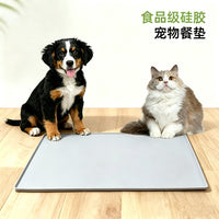 Silicone Pet Feeding Mat, Non-Slip Waterproof Dog Cat Bowl Mat, Easy Clean Placemat for Food and Water