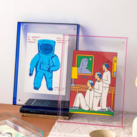 Acrylic Transparent Photo Frame for A4 Posters and Pictures, Wall Mount or Tabletop Display