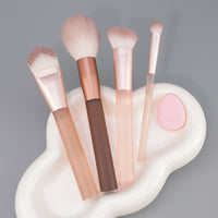 4-Piece Makeup Brush Set with Sponge and Gift Box