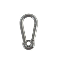Stainless Steel Spring Snap Hook Carabiner with Ring for Climbing and Secure Fastening