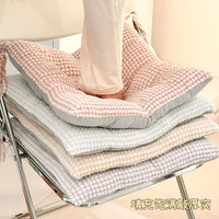 Solid Color Plush Seat Cushion for Office and Dormitory Chairs, Non-Slip and Pain-Relieving