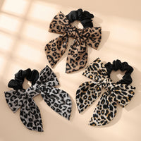 Leopard Print Bow Hair Claw Clip Handmade Fabric Hair Accessories