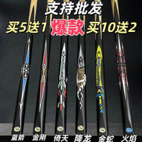 One-Piece Solid Wood Billiard Cue Stick for Snooker and Chinese Eight-Ball, 10mm/11.5mm Tip