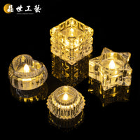 LED Crystal Transparent Candle Light for Romantic Occasions and Holiday Decor