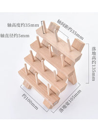 Wooden Foldable Sewing Thread Rack Desktop Organizer for Large Spools and Bobbins
