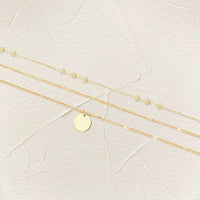 Vintage Fashion Layered Disc Pendant Necklace