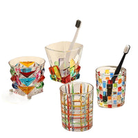 Luxury Glass Toothbrush Holder and Rinse Cup Set for Bathroom