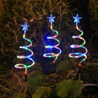 LED Outdoor Solar Christmas Star Lawn Stake Lights for Garden Decoration