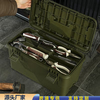 Portable Multi-layer Storage Box with Handle for Tools, Camping, and Car Organization