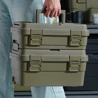 Portable Outdoor Camping Storage Box with Dividers for Tools and Gear