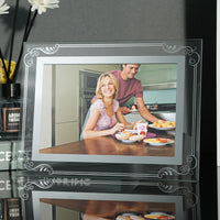 6-Inch Transparent Glass Photo Frame for Tabletop Display