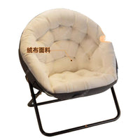 Foldable Lazy Sofa Chair with Backrest for Dormitory and Home Use, Adjustable Computer Desk Chair for Study and Leisure