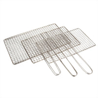 Stainless Steel BBQ Grill Basket for Roasting Meat, Vegetables, and Fish - Multiple Sizes