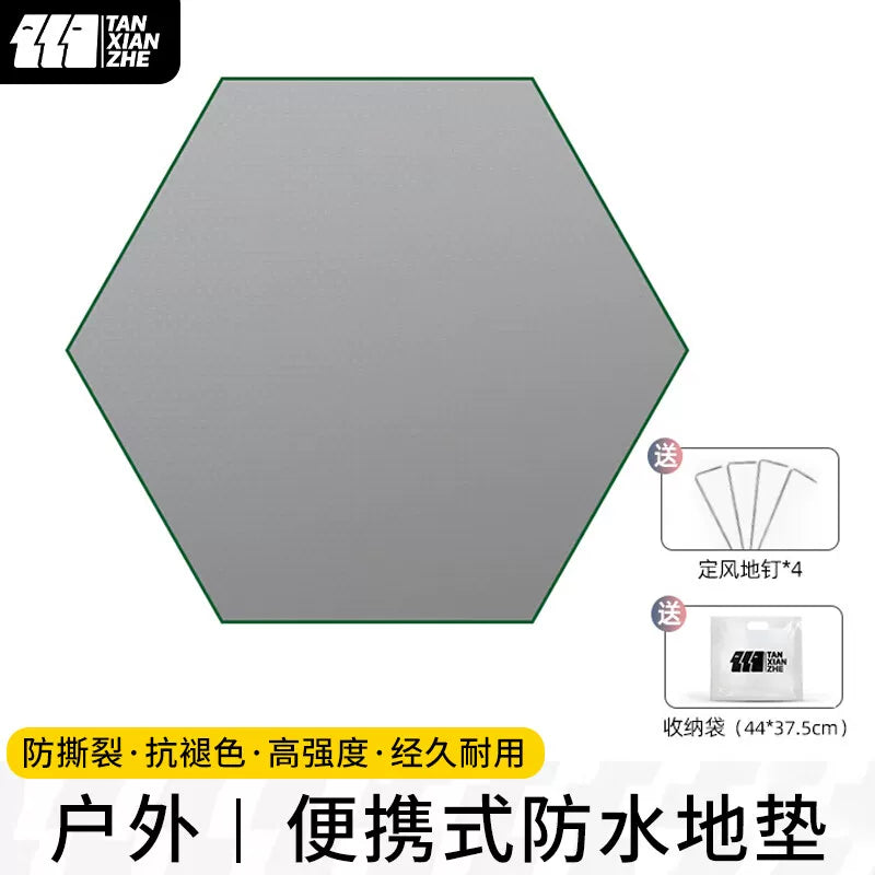 Explorer Hexagonal Waterproof Ground Mat for Outdoor Camping and Picnic