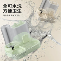 Pet Automatic Food Dispenser and Water Fountain Combo, Gravity-Fed Waterer for Cats and Small Dogs