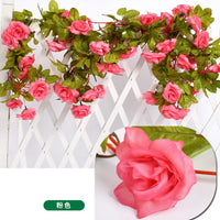 Artificial Rose Vine Garland for Wedding Decor and Photography Props