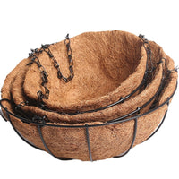 Natural Coconut Coir Pot Liner, Eco-Friendly Breathable Hanging Basket Liner, Coconut Fiber Mat, Coconut Shell Insert