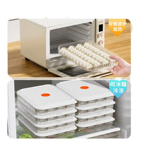 Dumpling Storage Container for Refrigerator, Food Grade Freezer Organizer for Ravioli and Wontons
