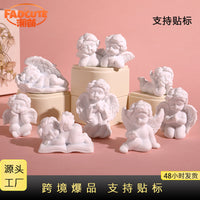 2025 New European Angel Resin Figurine for Car Dashboard & Desktop Decor