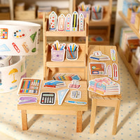 Stationery Themed Die-Cut Washi Tape for Scrapbooking and Decoration