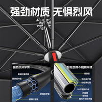 2025 Outdoor Fishing Umbrella with Cane Handle, Thickened Rainproof Sunshade