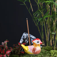 Cartoon Mandarin Duck Ceramic Incense Holder for Home Decor