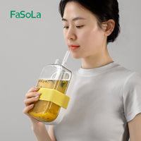 FaSoLa Press-Type Ice Cube Tray with Water Bottle, Food-Grade Ice Maker for Home Refrigerator